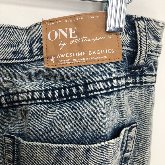 One Teaspoon Awesome Baggies blue blue jeans distressed size 28 - Picture 3 of 10